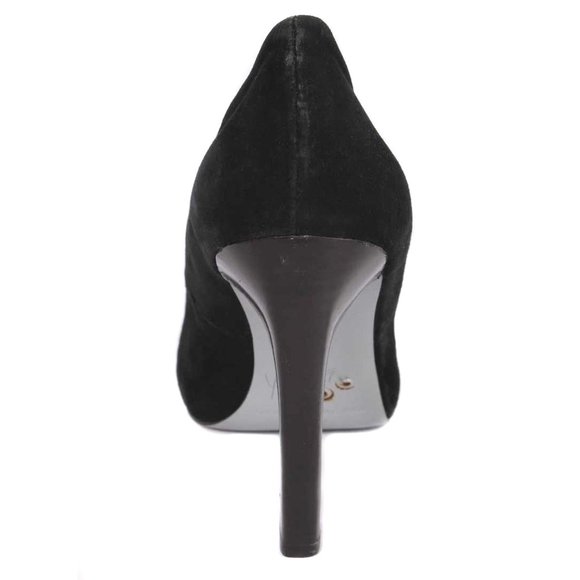 MARTINEZ VALERO Black Suede Almond Toe Heel Pumps - Picture 4 of 8